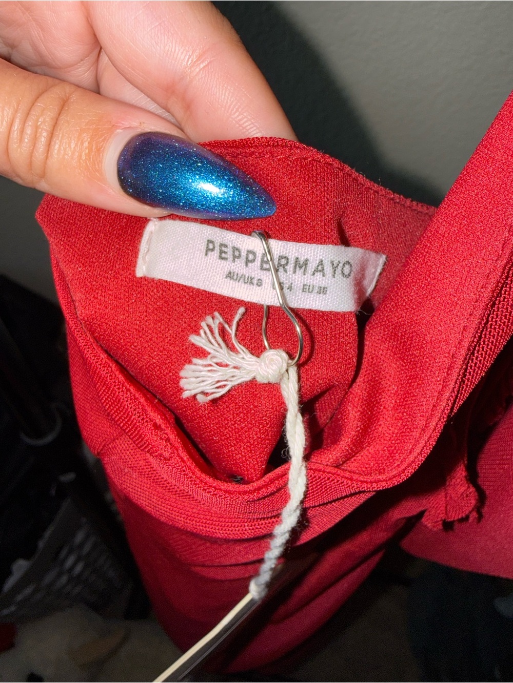 Peppermayo Midnight Rhapsody Ruffle Mini Dress - Red - Picture 6 of 8